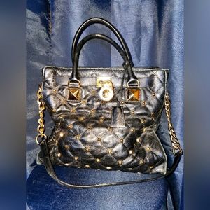 Michael Kors Women's Black Studded Tote Purse